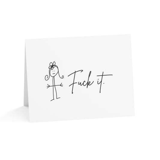 F*ck It - Humorous Greeting Cards from ClaireOutThere (1, 10, 30, 50 pcs)