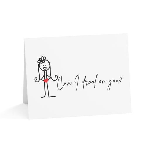 Can I Drool on You - Humorous Greeting Cards from ClaireOutThere (1, 10, 30, 50 pcs)