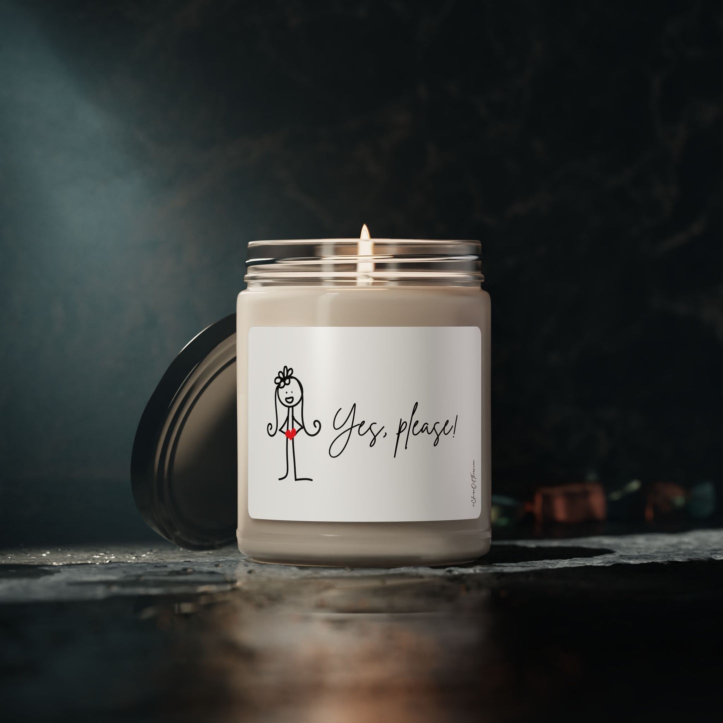 Yes, Please! "Lighten Up!" Scented Soy Candle  by ClaireOutThere - 9oz Fun Home Decor Gift