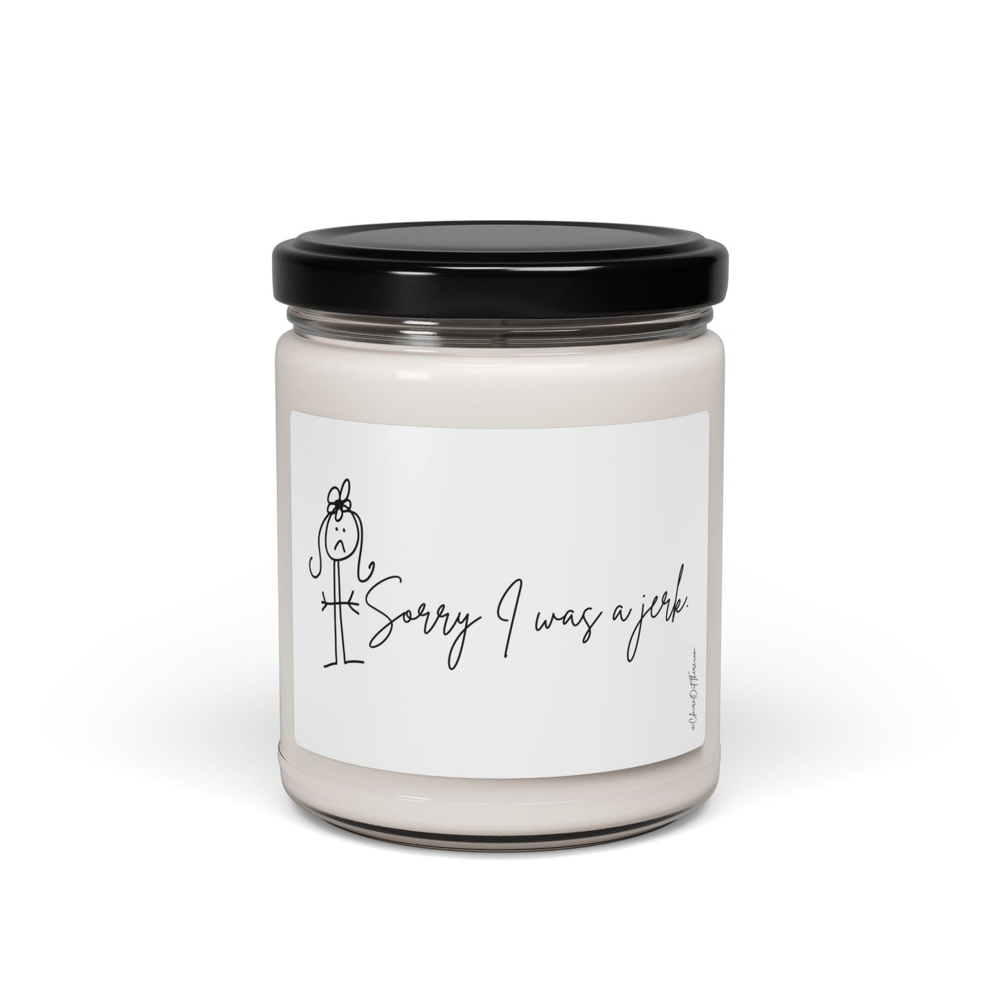 Sorry I Was a Jerk  "Lighten Up!" Scented Soy Candle  by ClaireOutThere - 9oz Fun Home Decor Gift