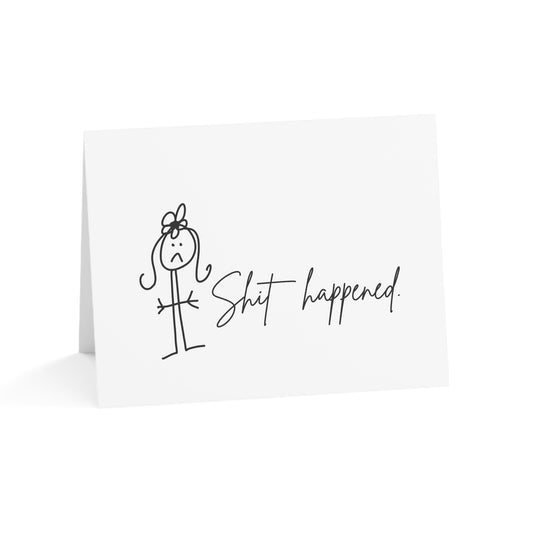 Sh!t Happened - Humorous Greeting Cards from ClaireOutThere (1, 10, 30, 50 pcs)