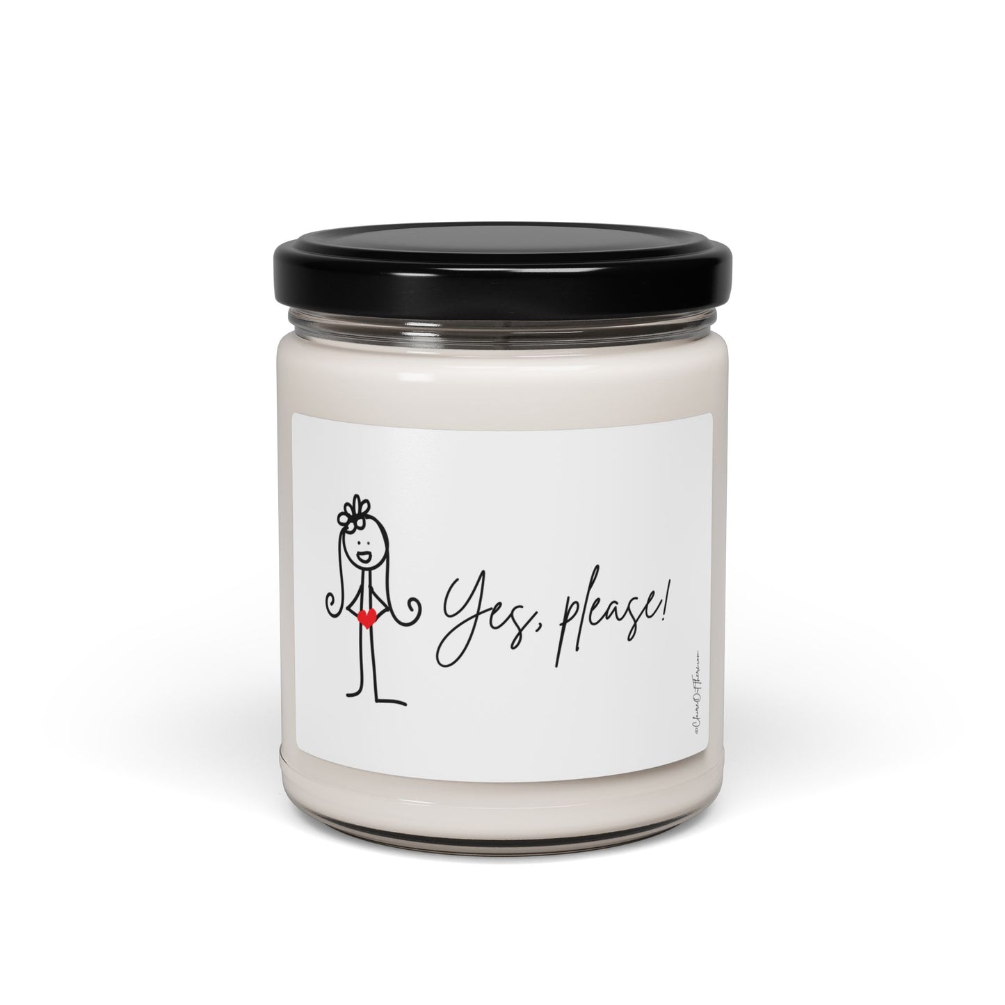 Yes, Please! "Lighten Up!" Scented Soy Candle  by ClaireOutThere - 9oz Fun Home Decor Gift