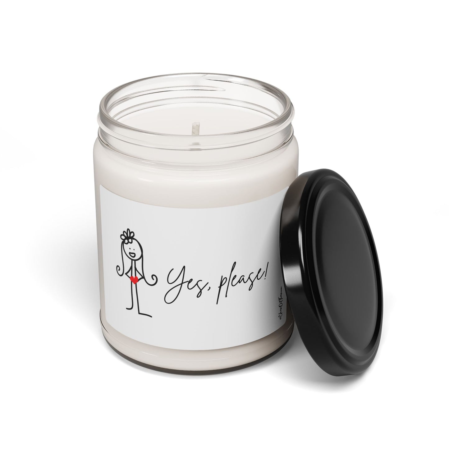 Yes, Please! "Lighten Up!" Scented Soy Candle  by ClaireOutThere - 9oz Fun Home Decor Gift