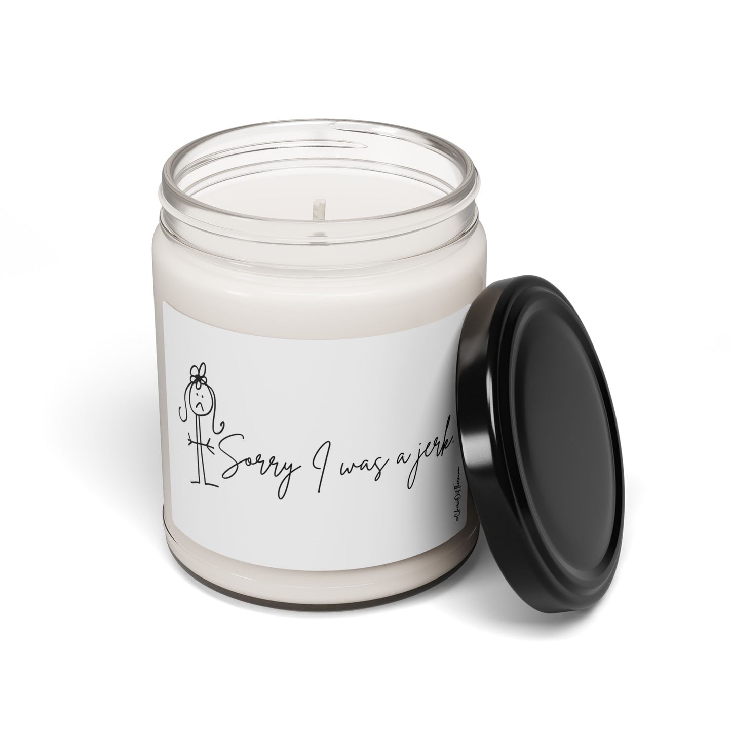 Sorry I Was a Jerk  "Lighten Up!" Scented Soy Candle  by ClaireOutThere - 9oz Fun Home Decor Gift