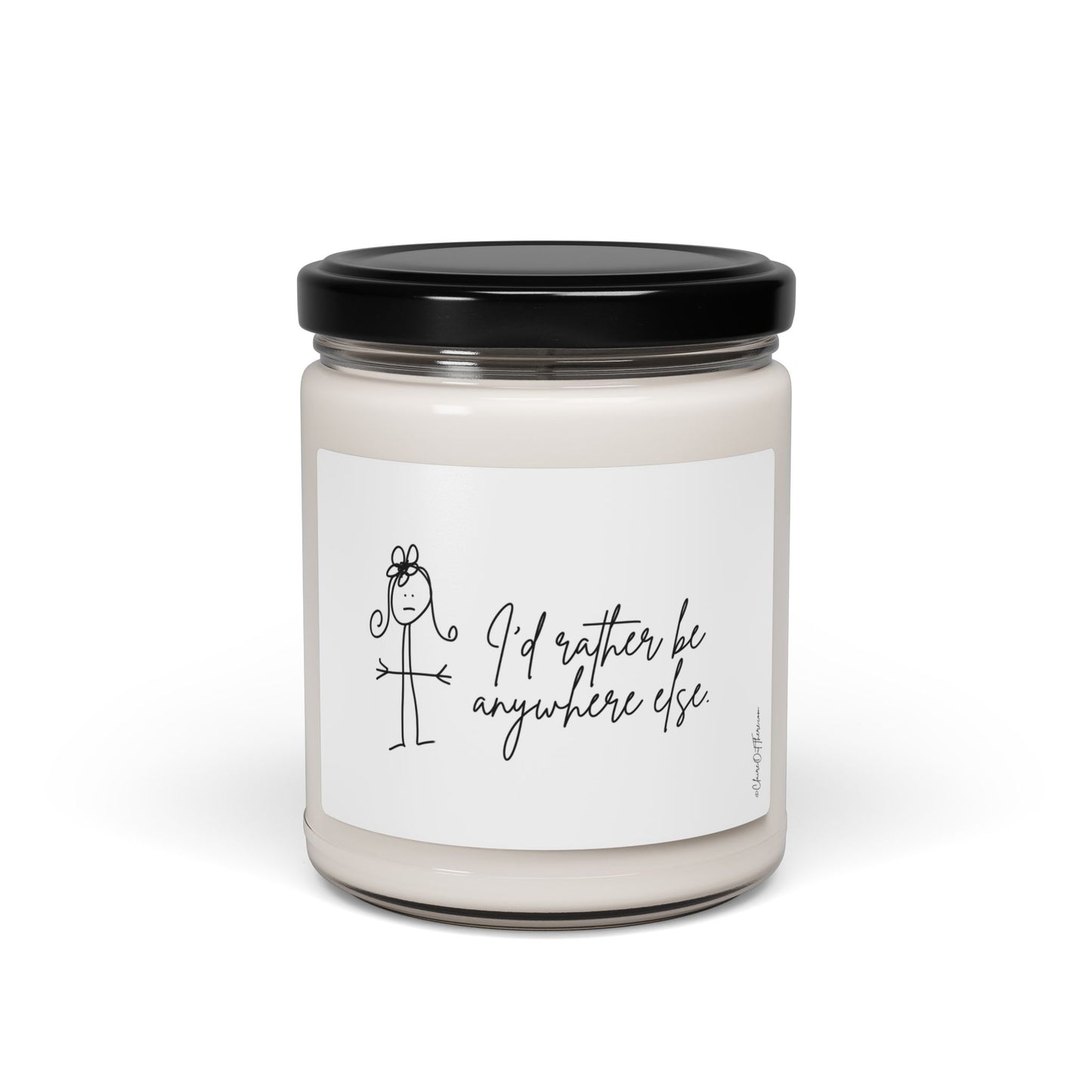 I'd Rather Be Anywhere Else "Lighten Up!" Scented Soy Candle  by ClaireOutThere - 9oz Fun Home Decor Gift