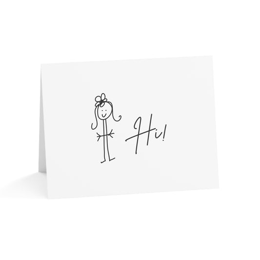 Hi! Humorous Greeting Cards from ClaireOutThere (1, 10, 30, 50 pcs)