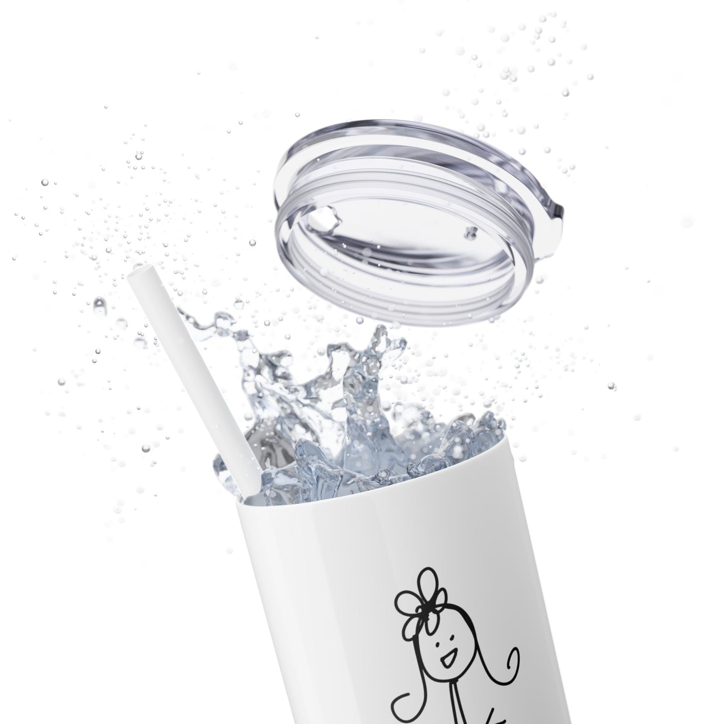 Brilliant Drink Tumbler ClaireOutThere Silly Irreverent 20oz with Straw