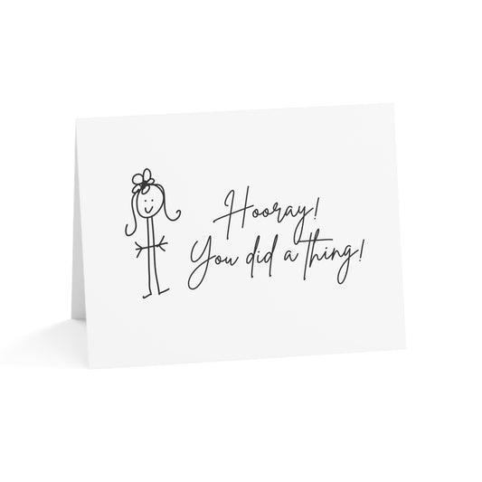 Hooray! You Did a Thing! Humorous Greeting Cards from ClaireOutThere (1, 10, 30, 50 pcs)